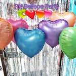 ลูกโป่งหัวใจ สีพาสเทล ขนาด 18 นิ้ว Pastel Heart shape Foil Balloons