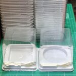 กล่องเค้ก+ส้อม สูง10cm. 30ชุด/แพ็ค 20ชุด/แพ็ค กล่องเบเกอรี่ แพ็กเกจจิ้ง แพ็คเกจ เจริญ12