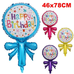 ลูกโป่งวันเกิดดอกไม้ Happy Birthday Flower foil Balloons