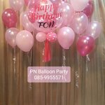 set ลูกโป่งวันเกิดสีชมพู Happy Birthday pink balloons