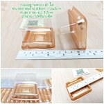 กล่องสี่เหลี่ยมฐานทอง4.8cm. 50/แพ๊ค กล่องเบเกอรี่ กล่องพลาสติก บรรจุภัณฑ์ แพ๊คเกจ แพ๊กเกจ bakery package