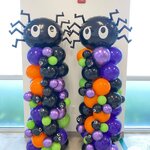 เสาลูกโป่งฟักทอง แมงมุม วันฮาโลวีน สูง 2 เมตร Halloween Balloons