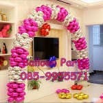 ลูกโป่งดอกไม้สีชมพู ใส่ช่อลูกโป่งและทำซุ้มลูกโป่งได้ Flower Foil Balloon