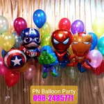 รีวิว ช่อลูกโป่งซุปเปอร์ฮีโร่ สไปเดอร์แมน ไอออนแมน กัปตันอเมริกา spiderman balloons marvel advenger