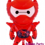 ลูกโป่งการ์ตูนฮีโร่เบแมค ใส่ชุดเกราะสีแดง Baymax Super Hero Balloon