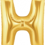 ลูกโป่งตัวอักษร H ขนาด 14 นิ้ว Alphabet Letter Foil Balloon Gold Color