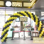 ซุ้มโค้งลูกโป่งลายเกลียว งานเปิดร้าน Balloons colum