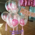 ชุดลูกโป่งใสขนาด 12 นิ้ว พร้อมลูกโป่งหัวใจลูกเล็กๆในลูกโป่ง Clear Latex Balloon