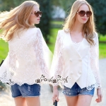 สูทแขนกุดเย็บคลุมด้วยผ้าลูกไม้