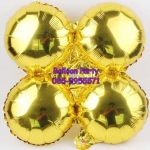ลูกโป่งดอกไม้สีทอง ใส่ช่อลูกโป่งและทำซุ้มลูกโป่งได้ Gold Flower Foil Balloon