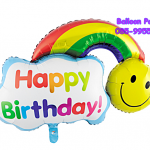 ลูกโป่งวันเกิดหน้ายิ้ม-สายรุ้ง 2 IN 1 Smile Happy Birthday&Have A Nice Day Balloon