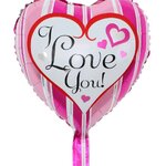 ลูกโป่งหัวใจ I Love You ขนาด18 นิ้ว Heart Foil Balloon