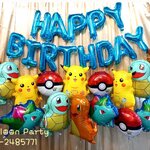 Setวันเกิด ลูกโป่งโปเกมอน ปิกาจู Pikachu Balloons
