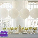 ลูกโป่งไซต์ใหญ่จัมโบ้ทรงกลม สีขาว Jumbo Latex Balloon ขนาด 16 นิ้ว