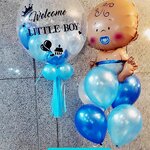 set ลูกโป่งวันเกิดเด็กชาย Happy New Born Baby Boy Birthdayd Balloons