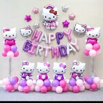 SET ลูกโป่งวันเกิดคิตตี้ Kitty Happy Birthday Balloons