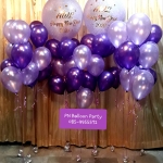 ช่อลูกโป่งโทนสีม่วง Happy new year balloons