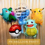 รีวิวลูกโป่งบับเบิ้ล+โปเกมอน 4 ตัวPokemon Pikachu Balloon