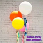 ลูกโป่งไซต์ใหญ่จัมโบ้ทรงกลม สีส้มเข้ม Jumbo Latex Balloon ขนาด 16 นิ้ว