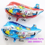 ลูกโป่งรูปเครื่องบินมิกกี้เม้าส์ สีแดง Mickey Mouse Disney Blue Airplane Balloon