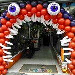 ซุ้มโค้งฮาโลวีนปากมอนเตอร์ monster Halloween Balloons colum