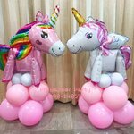 ลูกโป่งโพนี่ยูนิคอร์น แบบตั้งเป็น 3 ชั้น ม้ายูนิคอร์นUnicorn Foil Balloons