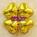 ลูกโป่งฟรอยรูปหัวใจสีทอง ใส่ช่อลูกโป่งและทำซุ้มลูกโป่งได้ Gold Heart Foil Balloon