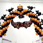 ซุ้มโค้งฮาโลวีนแมวดำ little cat2x3 ม. Halloween Balloons colum