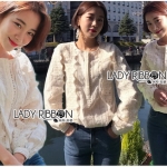 White Lace Blouse เสื้อแขนยาวผ้าลูกไม้สไตล์เบสิก