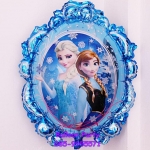 ลูกโป่งเจ้าหญิงเอลซ่า ทรงกระจก สีฟ้า FROZEN Princess Foil Balloon