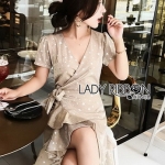 Star Velvet Ruffle Lady Ribbon Dress