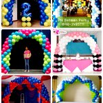 ซุ้มโค้งดาว & ลายแฉก Star style Balloons colum