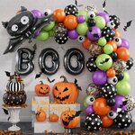 แบลคดรอปฮาโลวีน ค้างคาวดำ 2 ม. Backdrop Halloween Balloons