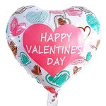 ลูกโป่งหัวใจ Happy Valentine's Day ขนาด18 นิ้ว Heart Foil Balloon