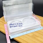 กล่องเบเกอรี่ 2ช่องกลม+ส้อมชมพู 20ชุด ตำหนิตามภาพ2 บรรจุภัณฑ์ เบเกอรี่ พลาสติกฐานขาวฝาใส bbpo j12