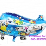 ลูกโป่งรูปเครื่องบินมิกกี้เม้าส์ สีน้ำเงิน Mickey Mouse Disney Blue Airplane Balloon