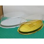 กล่องวงรี ฝาไม่ล็อค พลาสติกบาง 21.5×10.8×สูง7cm. 20ชุด/แพ็ค กล่องเบเกอรี่ กล่องขนม กล่องชีสเค้ก j12 bbpo