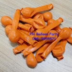 ลูกโป่งสีพื้น สีชมพูส้ม ขนาด 6 นิ้ว Latex Standard Color Balloon แพคละ 20 ใบ