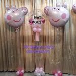 ชุดลูกโป่งวันเกิดบับเบิ้ลใสและเป๊ปป้าพิ๊ก Peppa Pig Happy Birthday Balloon
