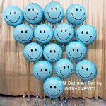 ลูกโป่งหน้ายิ้มทรงกลม Smile Face Round Shape Foil Balloon