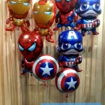 ชุดลูกโป่งไอออนแมน สไปเดอร์แมน กัปตันอเมริกา จำนวน 8 ใบ Set of Spiderman balloons