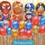 ช่อลูกโป่งซุปเปอร์ฮีโร่ สไปเดอร์แมน ไอออนแมน กัปตันอเมริกา Hero Advenger Marvel Spiderman Balloons