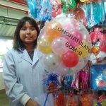 ลูกโป่งบับเบิ้ลของจีน ขนาด 24 นิ้ว สวยใส ราคาประหยัด แบบเป่าลมใส่ก้านพร้อมข้อความ