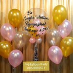 SET ช่อลูกโป่งบับเบิ้ลญี่ปุ่น พร้อมข้อความ+พู่ Bubble Balloons Colorful