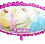 ลูกโป่งรวมเจ้าหญิงดิสนี่ย์ ทรงรี-กระจก สีชมพู Disney Princess mirror Foil Balloon