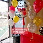 SET ช่อลูกโป่งบับเบิ้ลญี่ปุ่น พร้อมข้อความ+พู่ Bubble Balloons Colorful