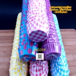 ถ้วยกระดาษกลม จีบเคลือบด้านใน ก้นถ้วย5cm.สูง2.5cm. กระทงบราวนี่