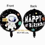 ลูกโป่งวันเกิดมนุษย์อวกาศ Astronaut 2 side foil Balloons Happy Birthday