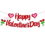 ป้ายวาเลนไทน์ Happy Valentine's Day Flag Branner