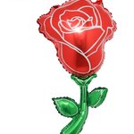 ลูกโป่งดอกกุหลาบ สีแดง Jumbo Red rose Foil Balloon